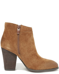 Very Volatile Kolt Tan Suede Leather Ankle Boots