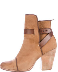 Rag & Bone Leather Round Toe Ankle Boots