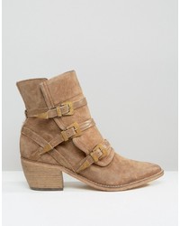 Free People Mason Taupe Suede Western Boots