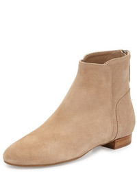 Delman Myth Suede Ankle Boot Flesh