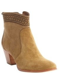 AERIN Rin Tan Suede Tilstone Perforated Tip Ankle Boots