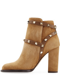 Valentino Rockstud Suede Ankle Boots