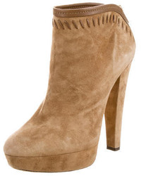 Jimmy Choo Round Toe Platform Ankle Boots
