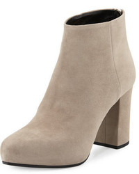 Prada Suede 85mm Ankle Boot Clay