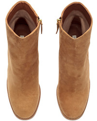 H&M Suede Ankle Boots Camel Ladies