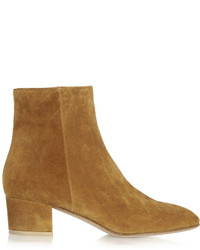 Gianvito Rossi Suede Ankle Boots Camel