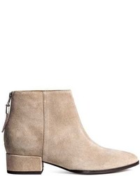 H&M Suede Ankle Boots