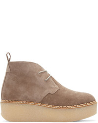 Flamingos Taupe Suede Polk Ankle Boots