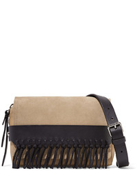 3.1 Phillip Lim Bianca Small Fringed Suede And Leather Shoulder Bag