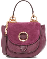 Michael kors leather sales and suede saddle bag