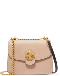 Chloé Mily Medium Textured Leather And Suede Shoulder Bag Blush