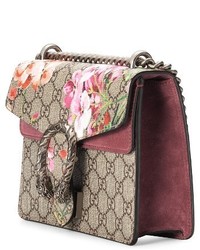 Gucci Mini Dionysus Gg Blooms Canvas Suede Shoulder Bag