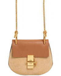 Mini Drew Smooth Leather Suede Bag