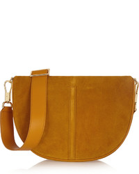 Elizabeth and James Scott Moon Small Suede And Leather Shoulder Bag