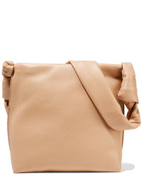 The Row Wander Textured Leather Shoulder Bag Sand