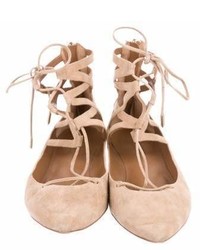 Aquazzura Belgravia Lace Up Flats