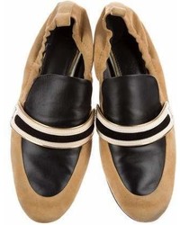 Lanvin Suede Round Toe Loafer Flats