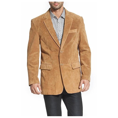 BGSD Classic Two Button Suede Leather Blazer, $149 | buy.com | Lookastic