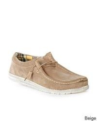 Tan Suede Boat Shoes