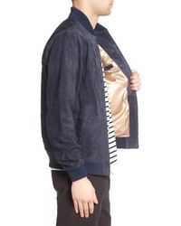 Obey Clifton Suede Bomber Jacket