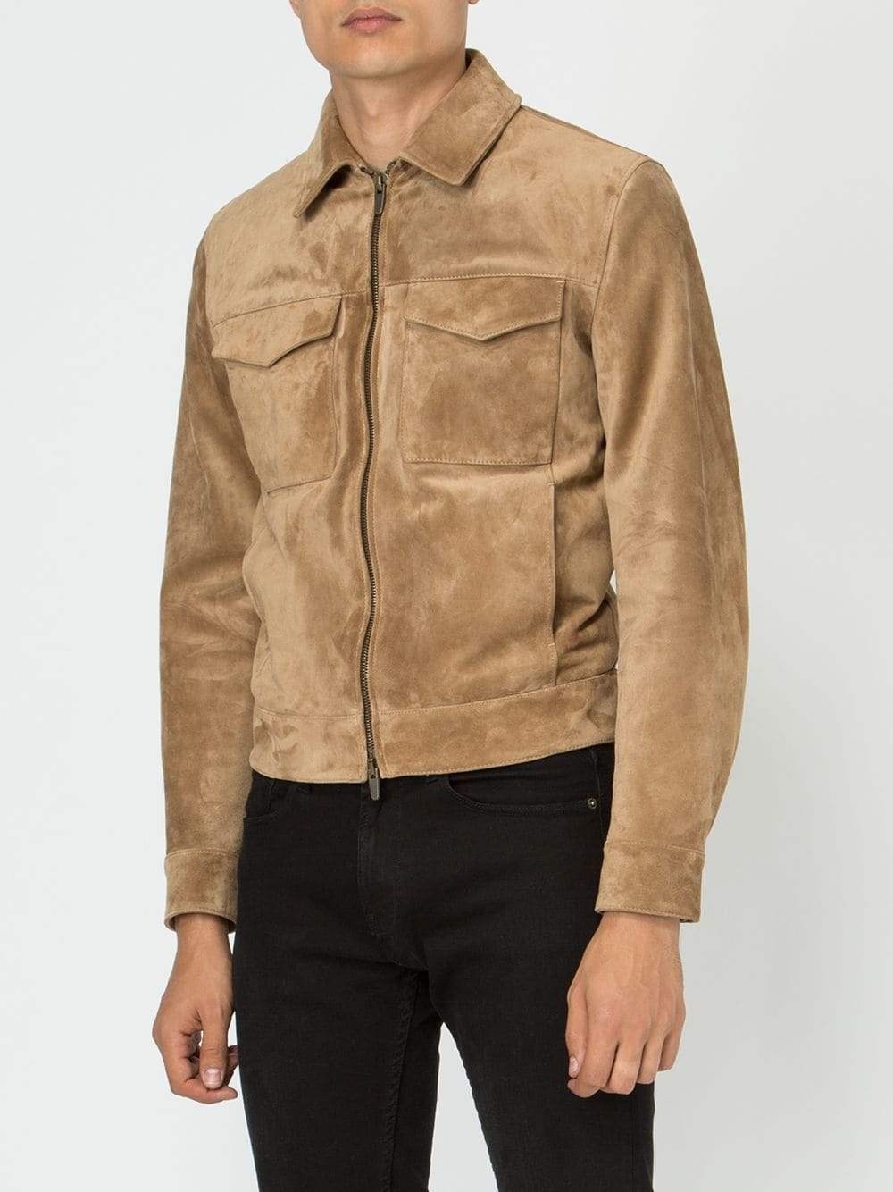 Ajmone Collared Suede Jacket, $3,173 | farfetch.com | Lookastic