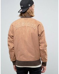 New Era Crafted Faux Suede Bomber Jacket