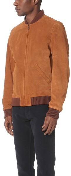 A.P.C Louis W. Ferris Suede Bomber Jacket - RockStar Jacket