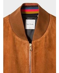 Paul Smith Tan Suede Bomber Jacket