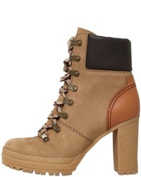 See by Chloe 100mm Suede Lace Up Boots