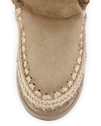 Mou Eskimo Fringe Suede Boot Light Tan