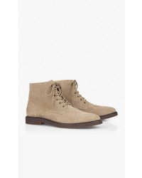 Express Tan Suede Lace Up Boot