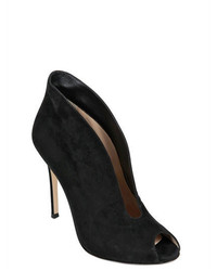 Gianvito Rossi 100mm Vamp Open Toe Suede Boots