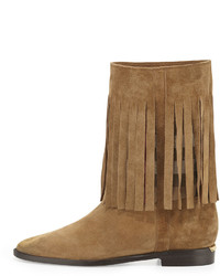 Burberry Norland Fringed Check Boot Light Brown