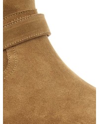 Saint Laurent Shearling Lined Suede Ankle Boots