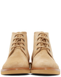 A.P.C. Tan Suede Gaspard Boots