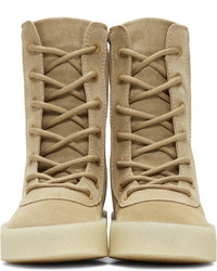 Yeezy Taupe Suede Crepe Boots