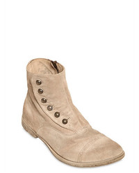 Officine Creative Vintage Suede Ghetta Cropped Boots