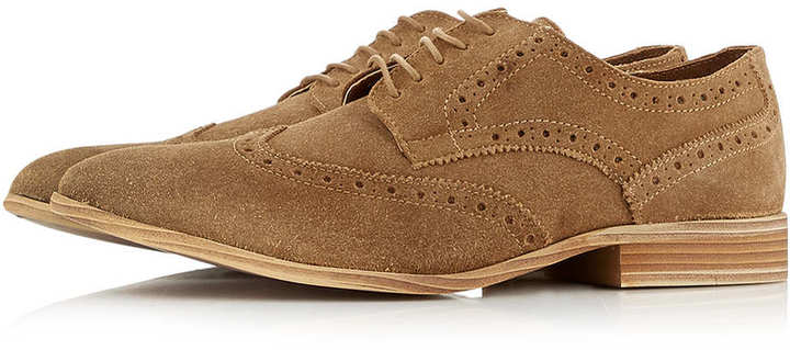 Topman Tan Suede Brogues | Where to buy & how to wear