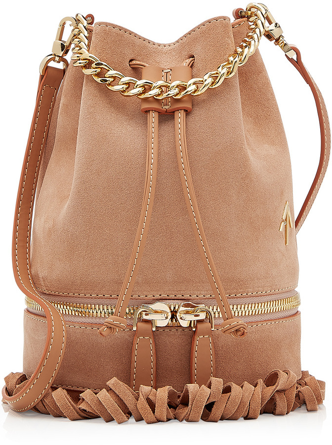 Manu Atelier Zeal Suede Bucket Bag, $485 | STYLEBOP.com | Lookastic