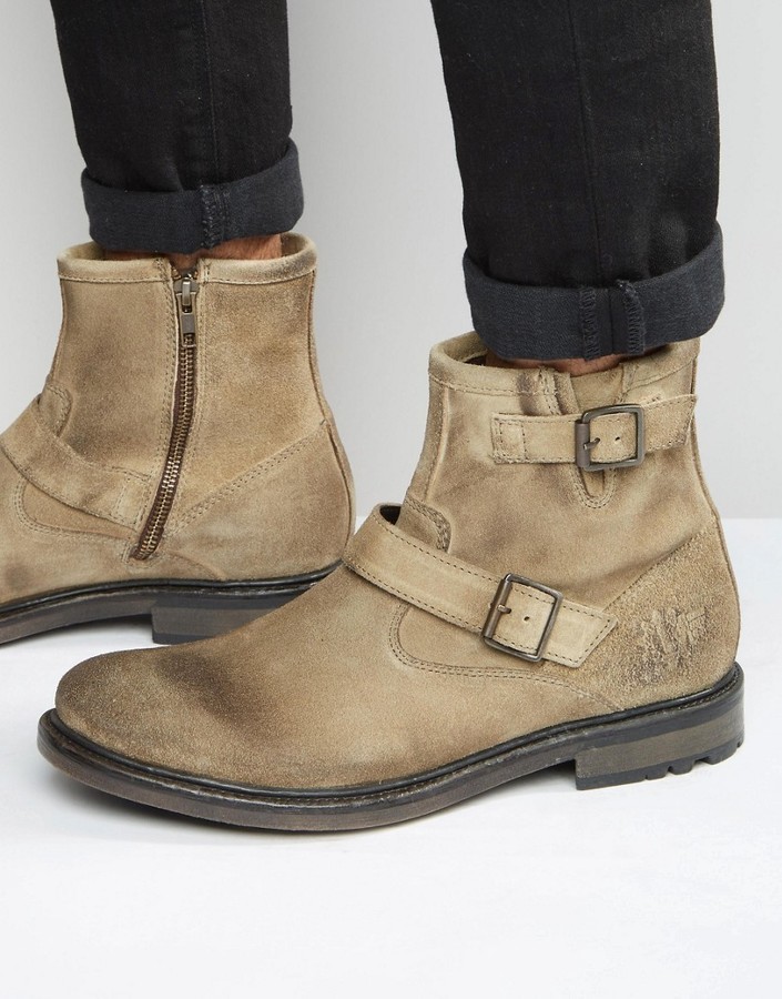 suede motorcycle boots