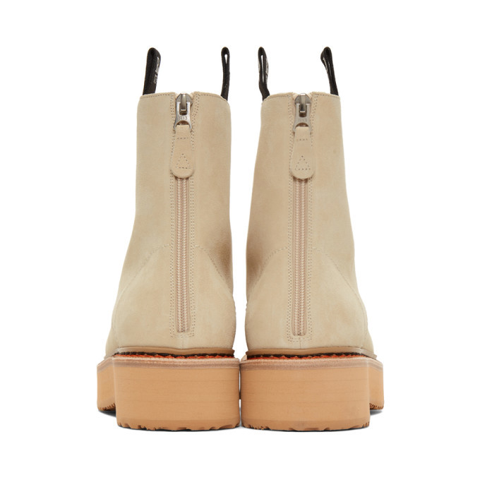 R13 Beige Single Stack Boots 1 095 SSENSE Lookastic