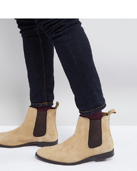 ASOS DESIGN Asos Wide Fit Chelsea Boots In Stone Suede