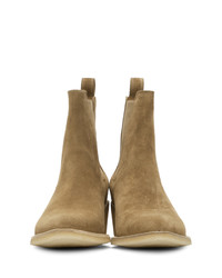 Amiri Beige Pointy Toe Chelsea Boots