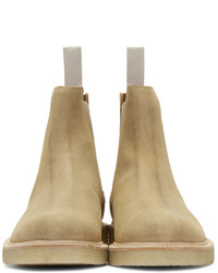 Common Projects Beige Suede Chelsea Workboots