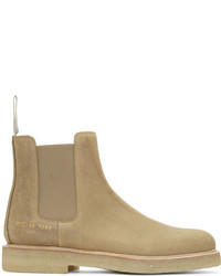 Common Projects Beige Suede Chelsea Workboots