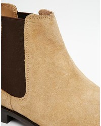 Asos Brand Chelsea Boots In Suede