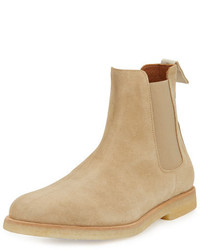 Common Projects Calf Suede Chelsea Boot Tan