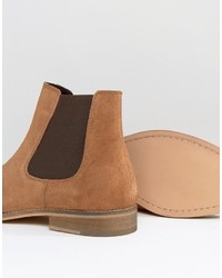 Dune Chelsea Boots In Perforated Suede