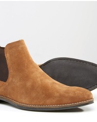 red tape tan chelsea boots