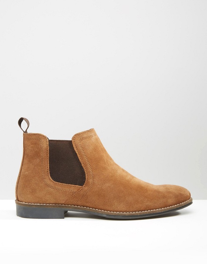Red Tape Chelsea Boots Tan Suede, $50, Asos